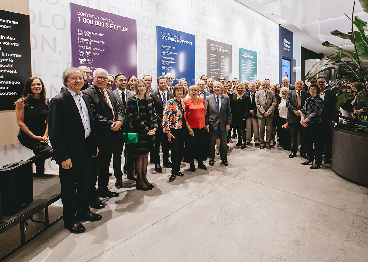 grands donateurs et donatrices de la campagne centre-ville HEC Montréal